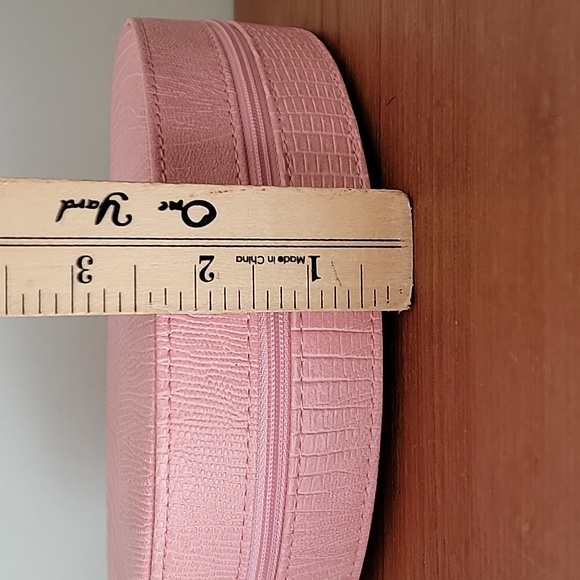 Pink Zip Around Travel Jewelry Storage Case - Picture 7 of 7